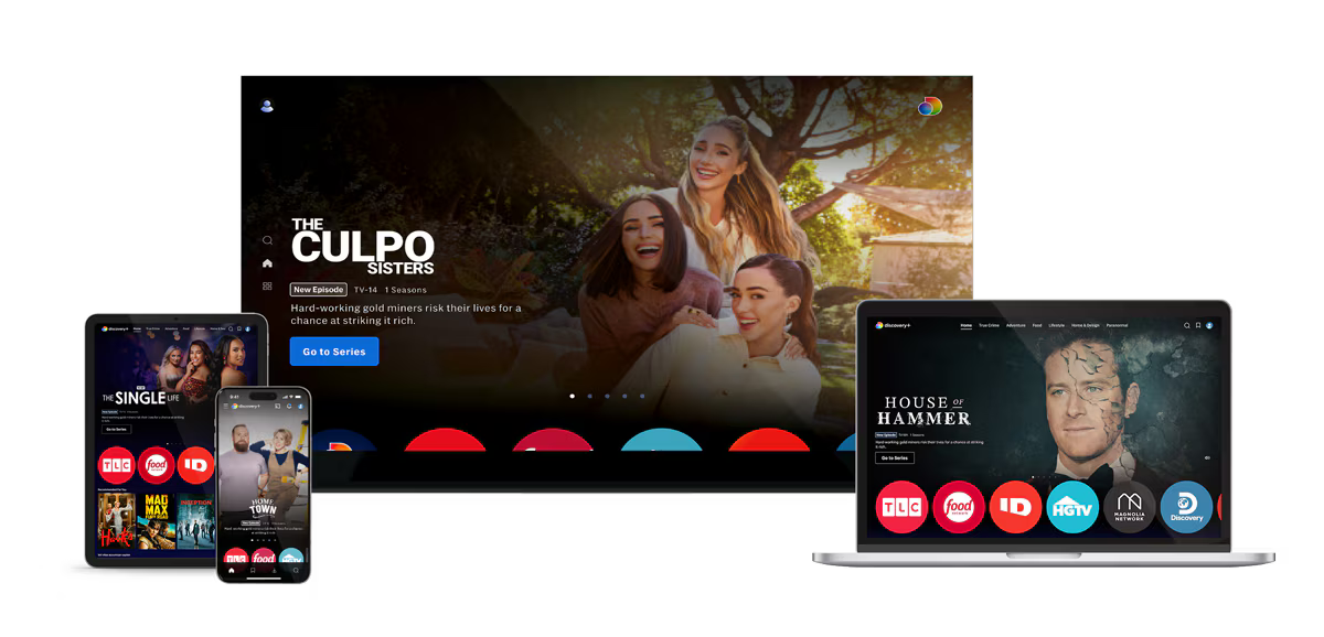 IPTV home screen with channel categories