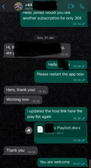 Movie IPTV service on smart TV